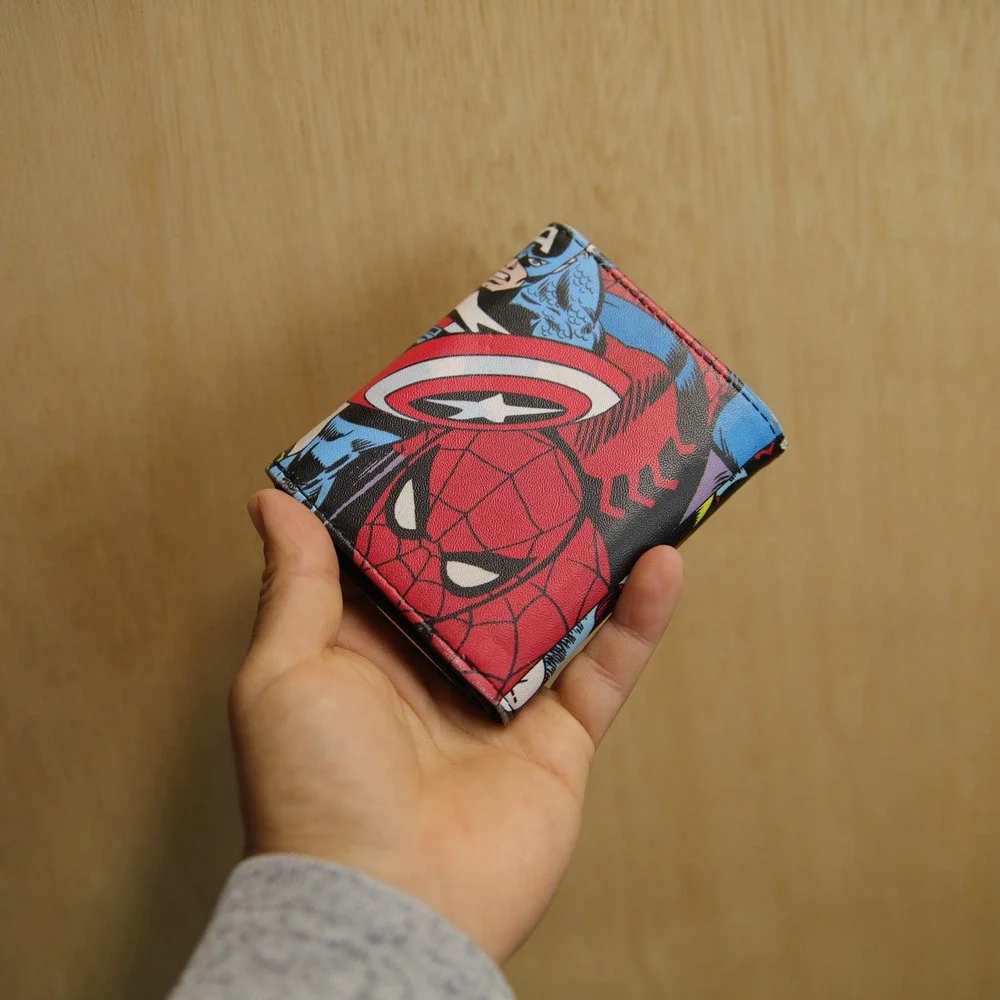 Marvel Comics Avengers Trifold Wallet Spider-Man Iron Man Hulk Captain America
